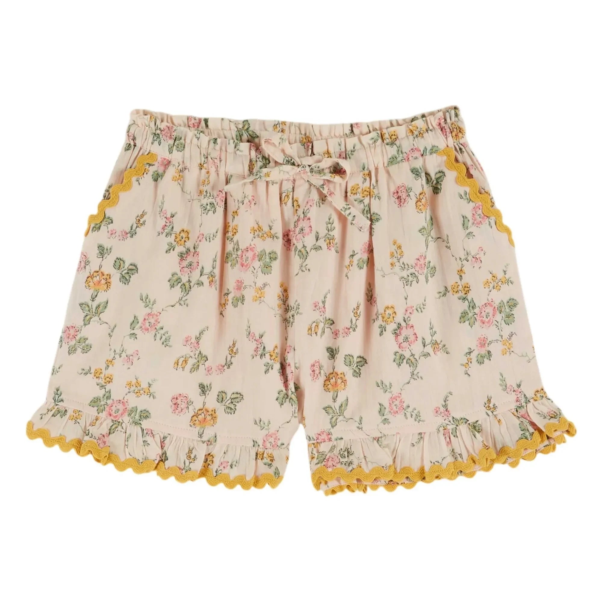 Emile et Ida - Bio-Baumwoll-Shorts mit Rüschen | Blassrosa