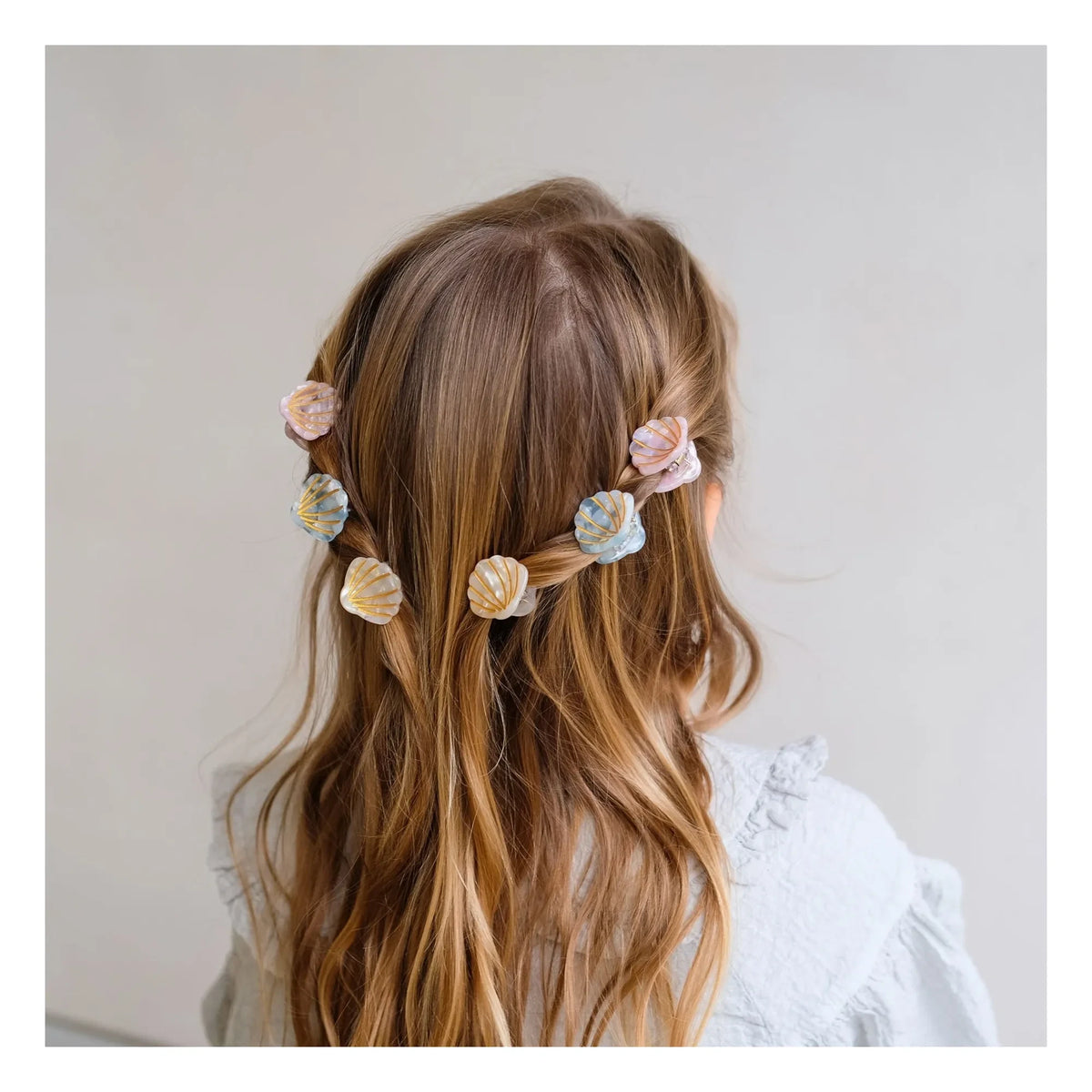 Mimi & Lula - 6er Set Mini Muschel-Haarspangen | Creme
