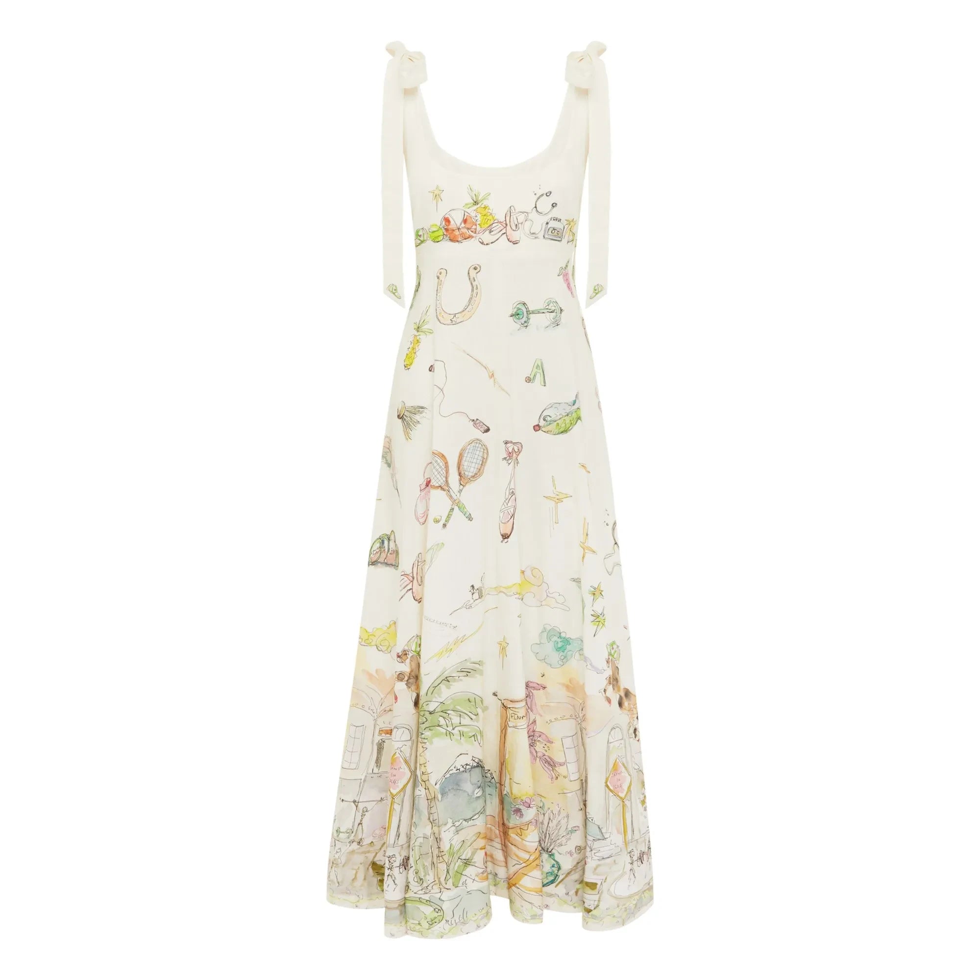 Alémais - Anouk Ballerina Leinenkleid | Creme
