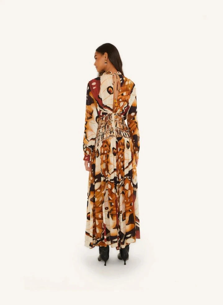 Farm Rio - Borbofly Makramee-Kleid | Terrakotta