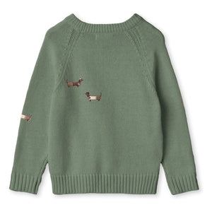 Fliink - Mahdi Dogs Bio-Baumwollpullover | Wassergrün
