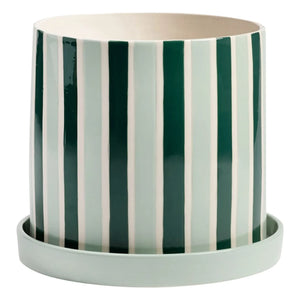 &Klevering - Clash Stripe Übertopf | Grün
