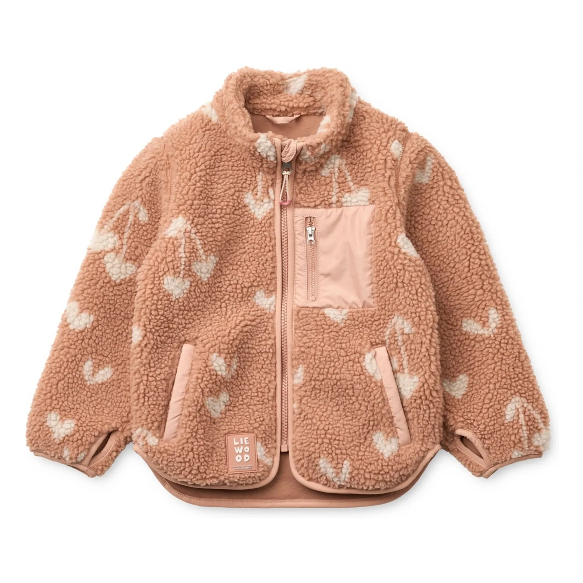 Liewood - Nolan Sherpa Jacke Recycelte Faser Herzen | Rosa