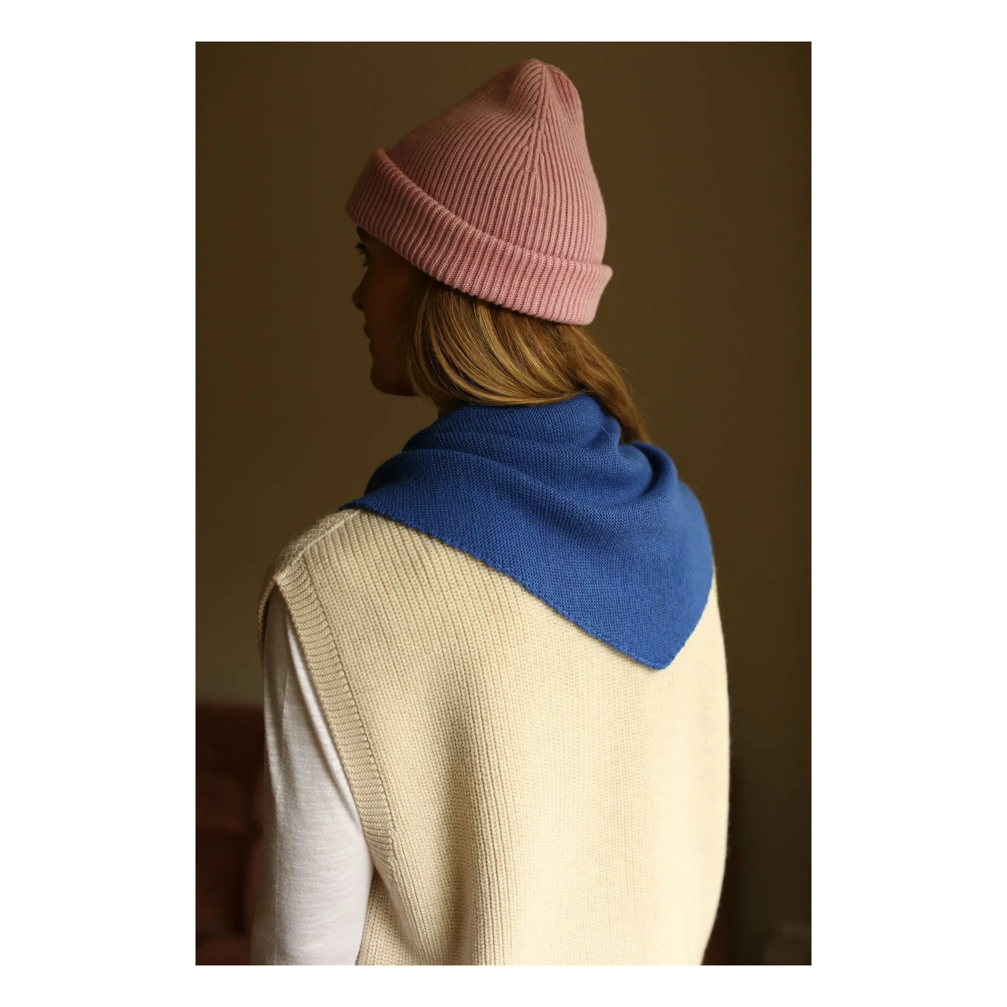 Hvid - Josephina Yün Merino Atkı | Cobalt