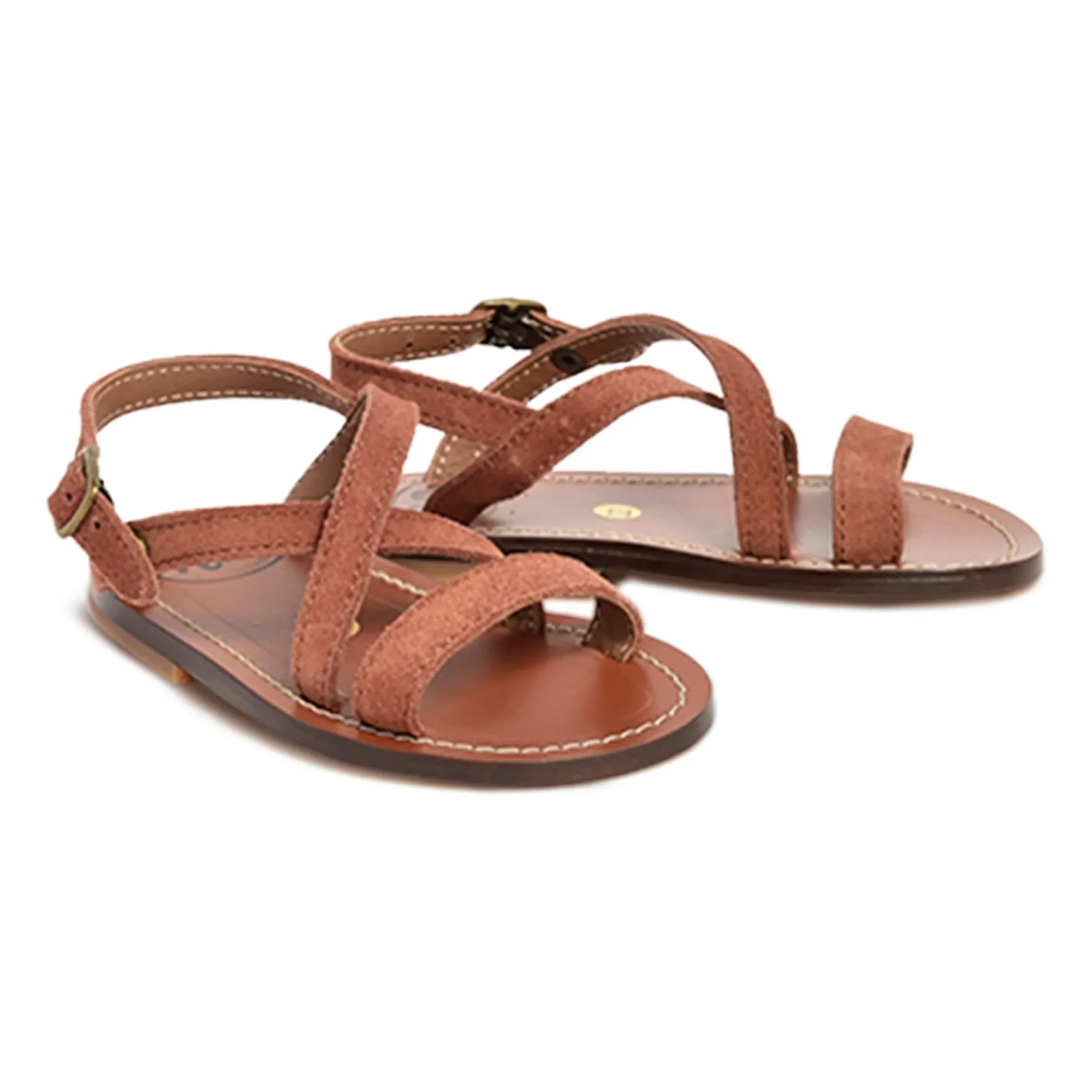 Pèpè - Gekreuzte Riemensandalen | Braun