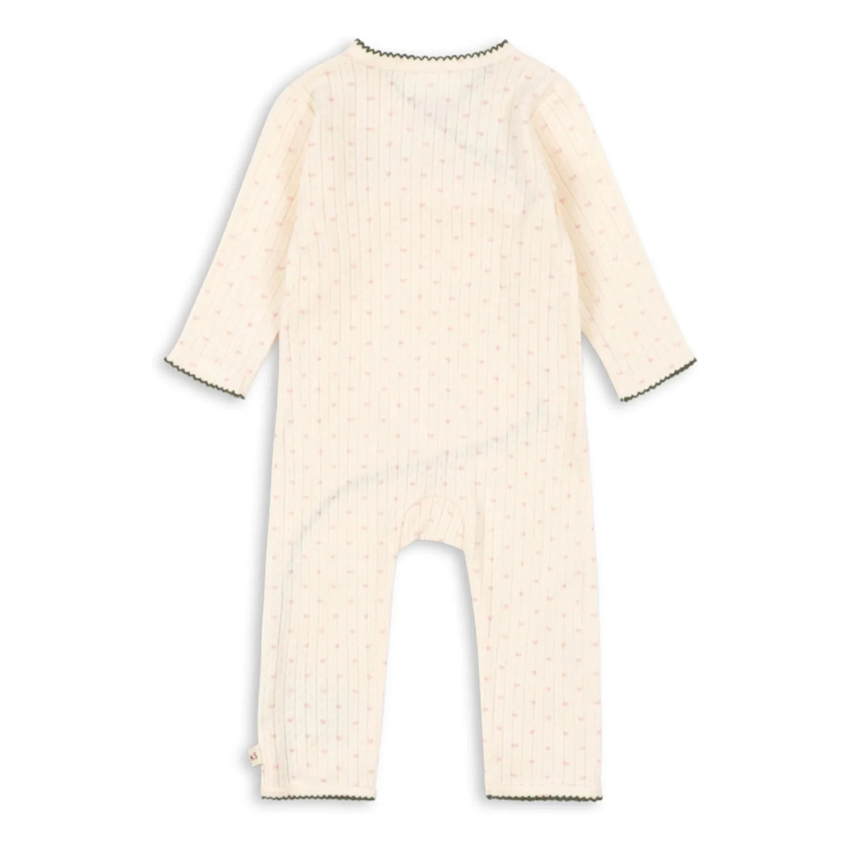 Konges Sløjd - Minnie Overall mit Herzmuster Bio-Baumwolle | Ecru