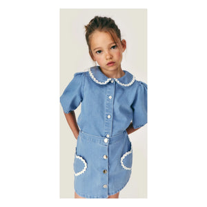 Mipounet - Jeansbluse Claudine Louise | Hellblau