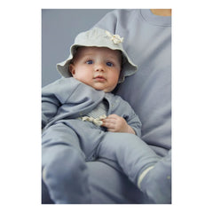 Gray Label - Gestreifter Bob Bio-Baumwolle | Eisblau
