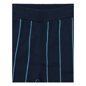 FUB - Gestreifte Hosen Extra Feinstrick Bio-Baumwolle | Marineblau