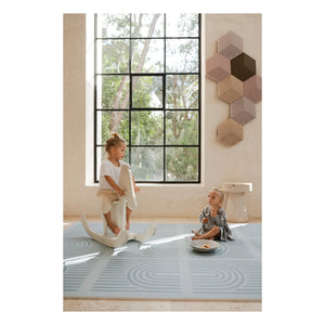 Toddlekind - Lineare modulare Spielmatte | Grau-Blau