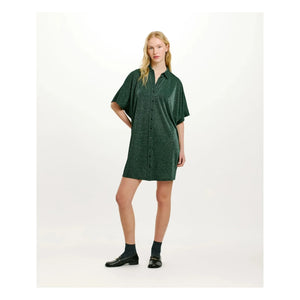 Momoni - Asado Metallic Kleid | Grün