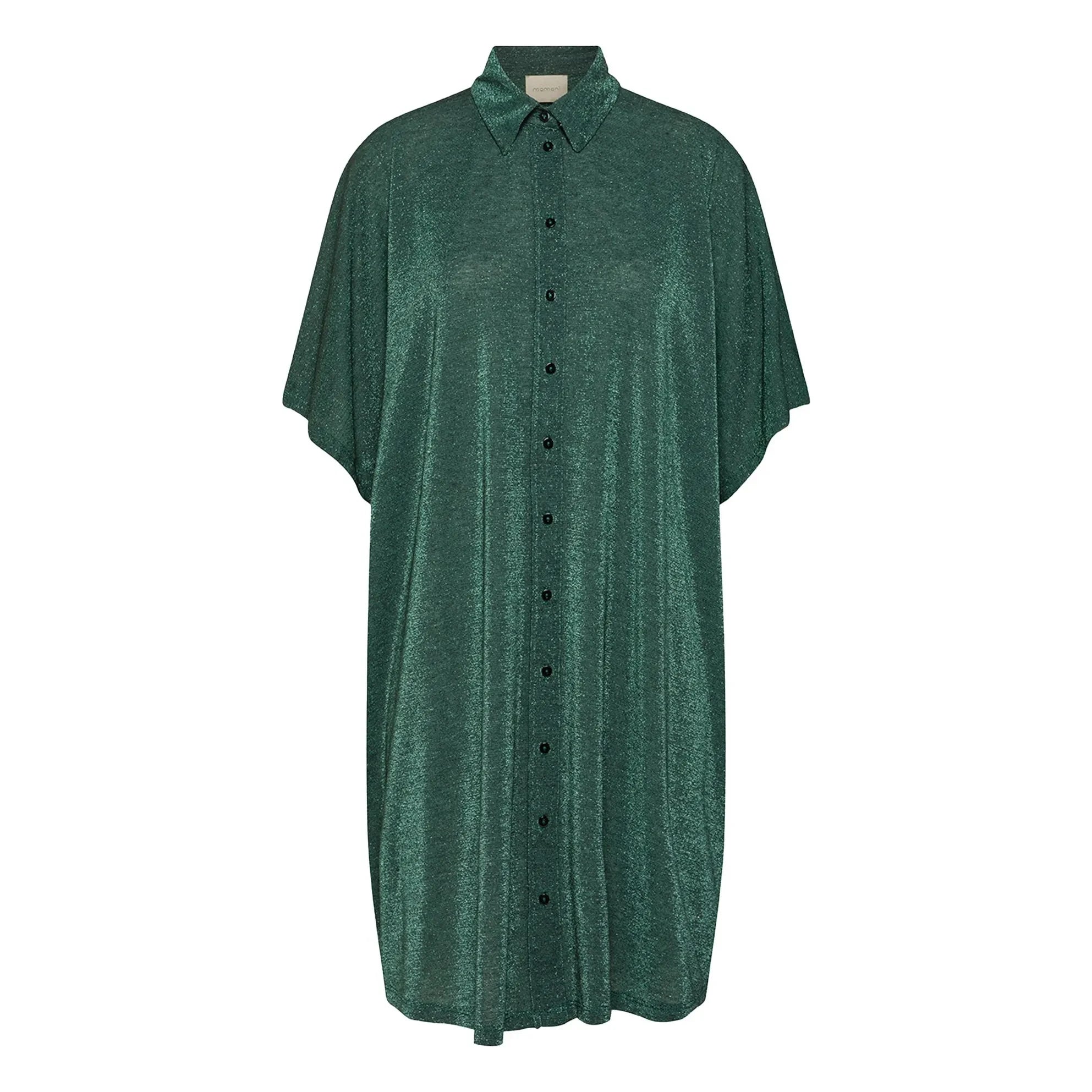 Momoni - Asado Metallic Kleid | Grün