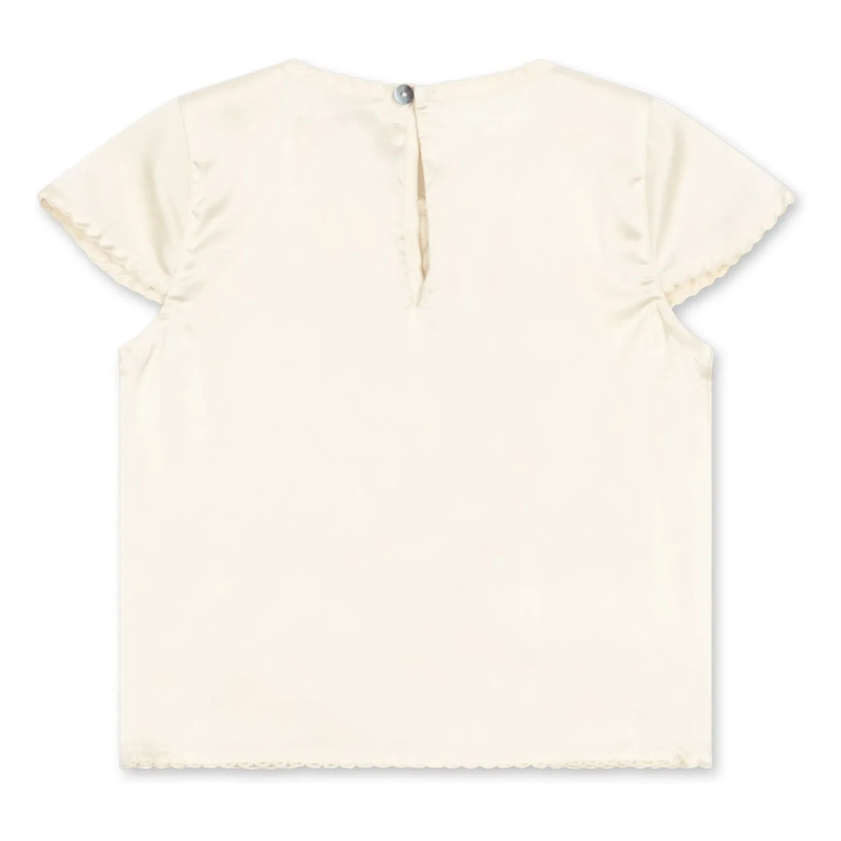Konges Sløjd - Glänzende Bestickte Wickelbluse | Ecru