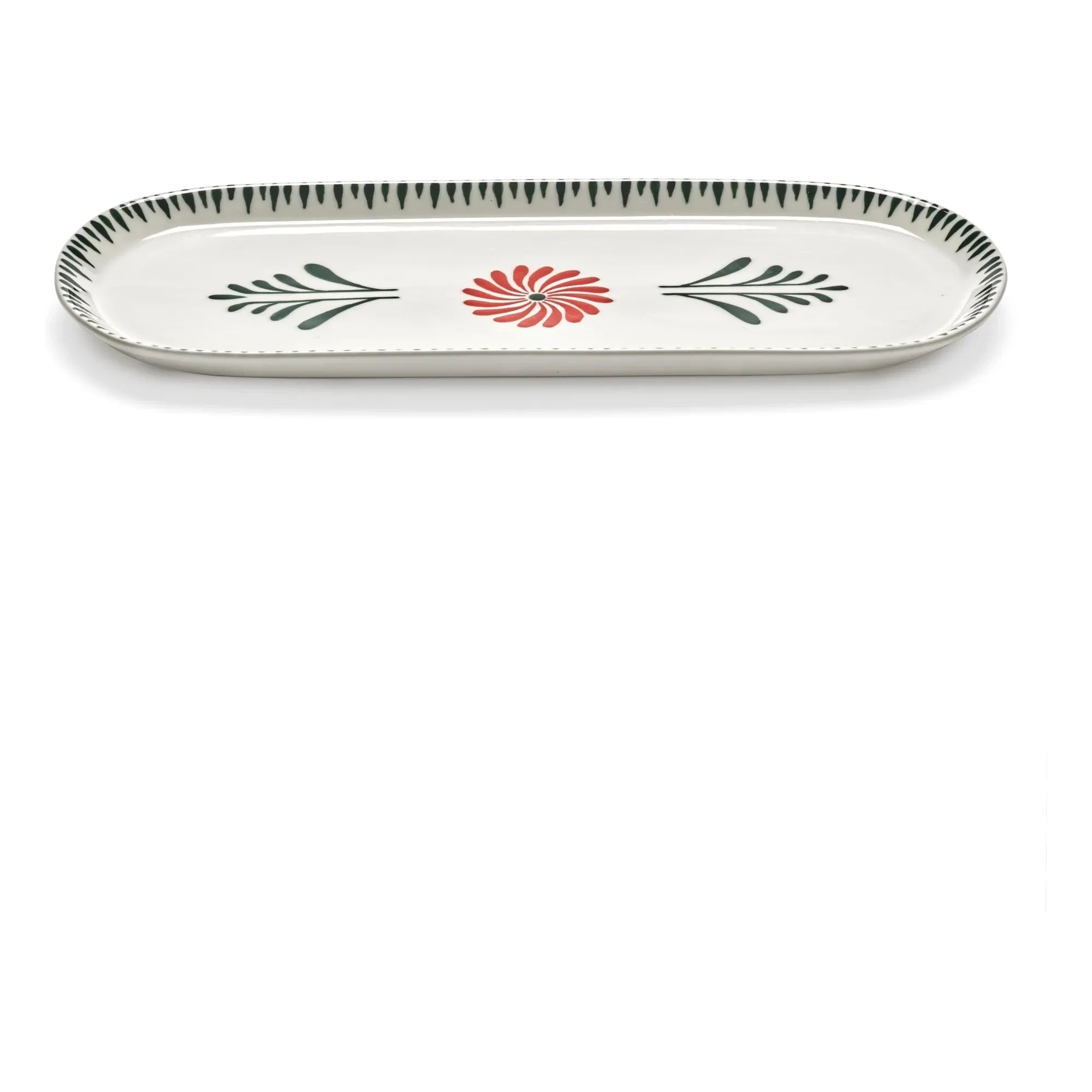 Serax - Baazar ovale Servierplatte, Waww La Table - 2er Set | Grün