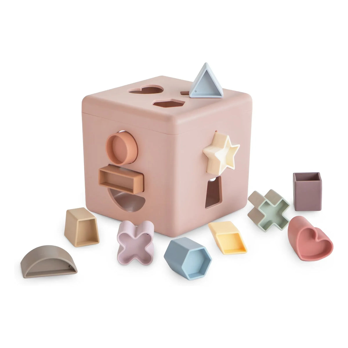 Mushie - Steckspielbox | Rosa