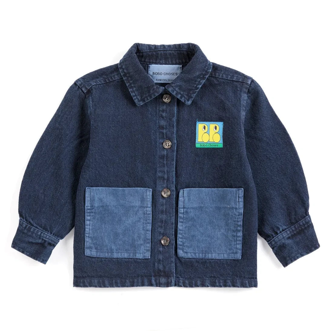 Bobo Choses - Bebek Denim Geri Dönüştürülmüş Pamuk Gömlek | Koyu Mavi
