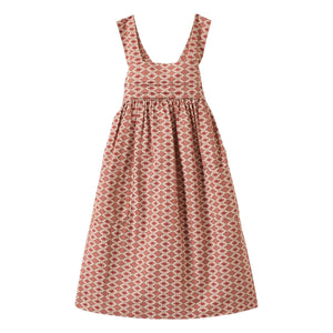 Caramel - Abelia Geometrisches Kleid | Ziegelrot