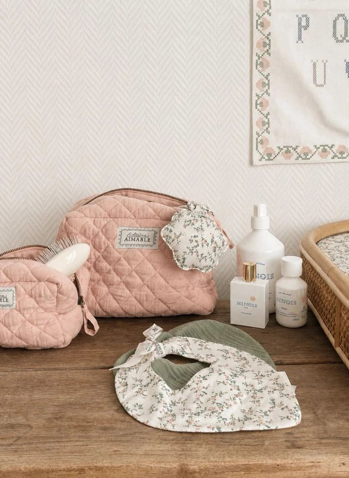Editions Aimable - Kosmetiktasche Toscana | Puderrosa Gazetuch