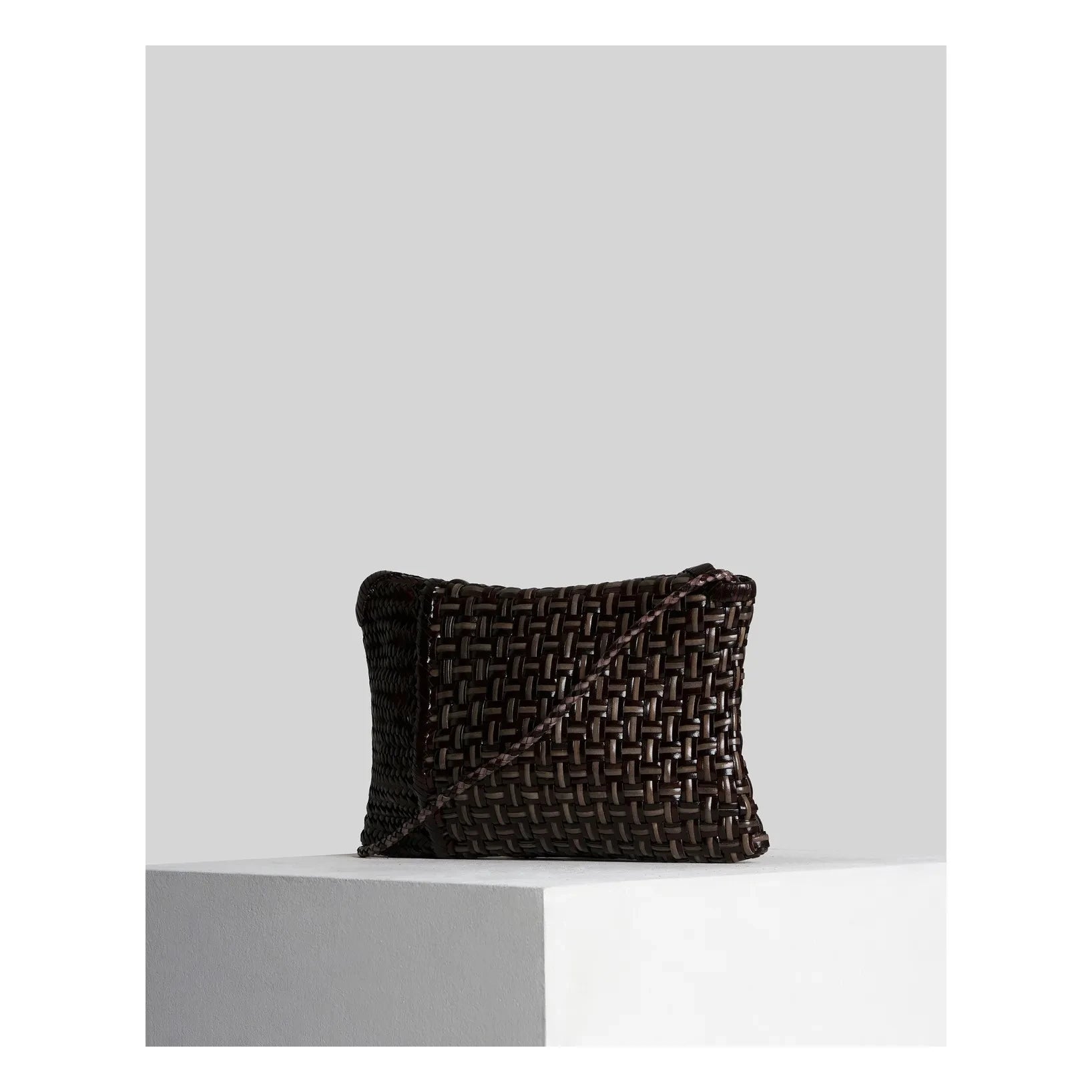 Vipera - Clutch aus Leder mit Kissenbesatz | Schokolade