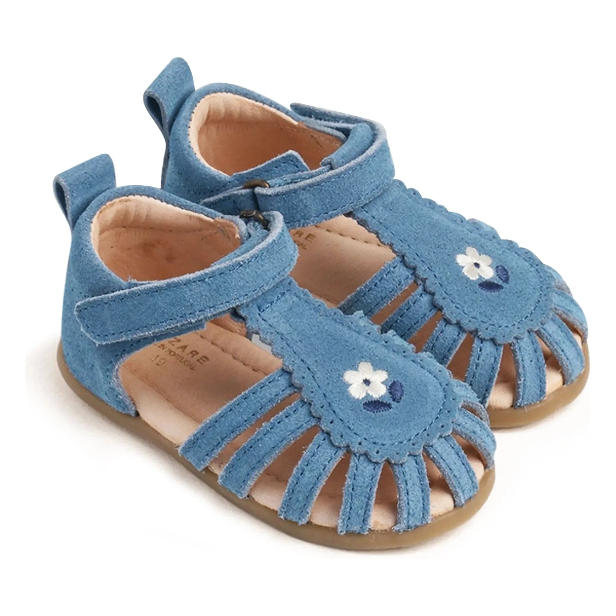 Lazare - Colette Fleur Wildleder Bestickte Sandalen | Jeansblau