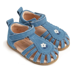 Lazare - Colette Fleur Wildleder Bestickte Sandalen | Jeansblau