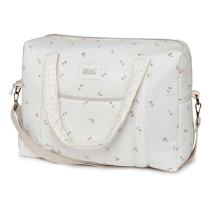 Babyshower - Wickeltasche Camila Cherries | Ecru