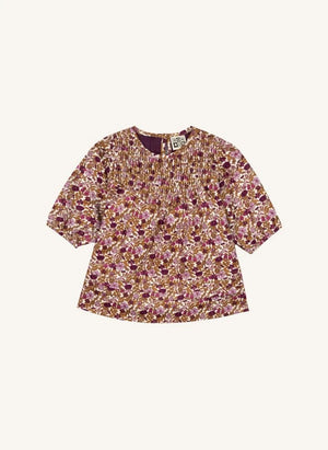 Bonton - Perle Fleurie gerafftes Babykleid | Karamell