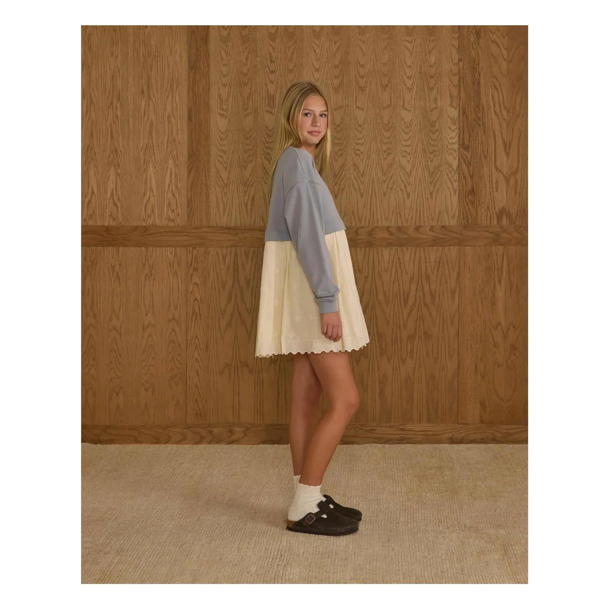 Rylee + Cru - Sweatkleid | Grau-Blau