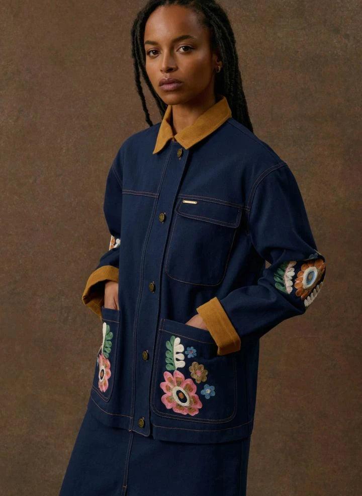 Louise Misha - Amelia Baumwolljacke | Dunkelblau
