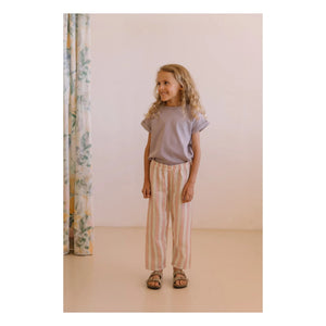 Studio Bohème - Gazehose aus Bio-Baumwolle mit Cousin-Streifen | Rosa