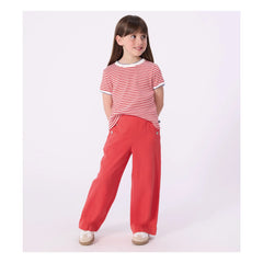 Petit Bateau - Geripptes T-Shirt | Rot