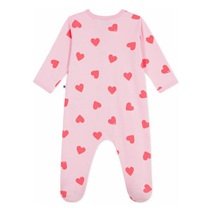 Petit Bateau - Gute Nacht Herzen PB Schlafanzug | Rosa