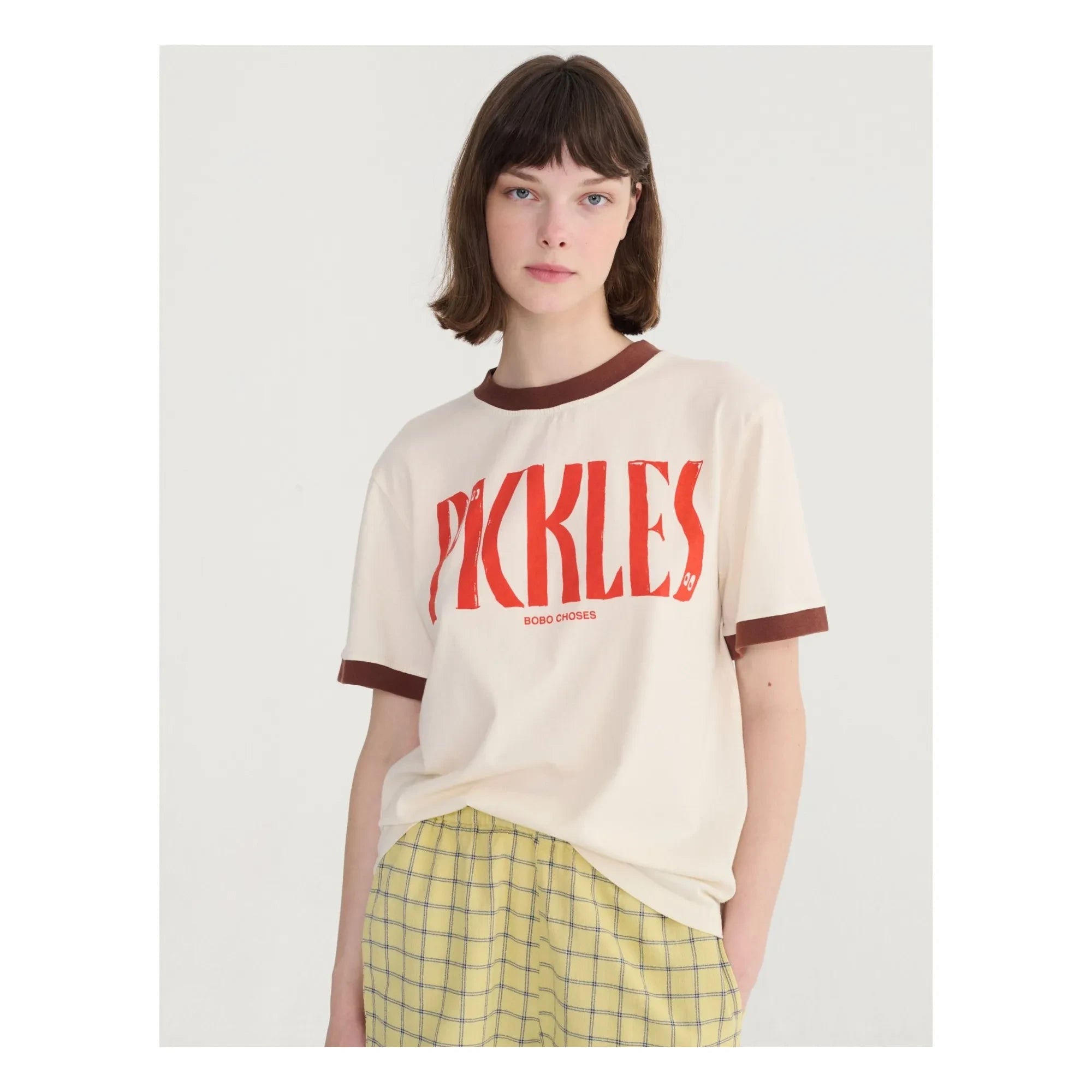 Bobo Choses - T-Shirt aus Bio-Baumwolle mit Farbblock | Creme