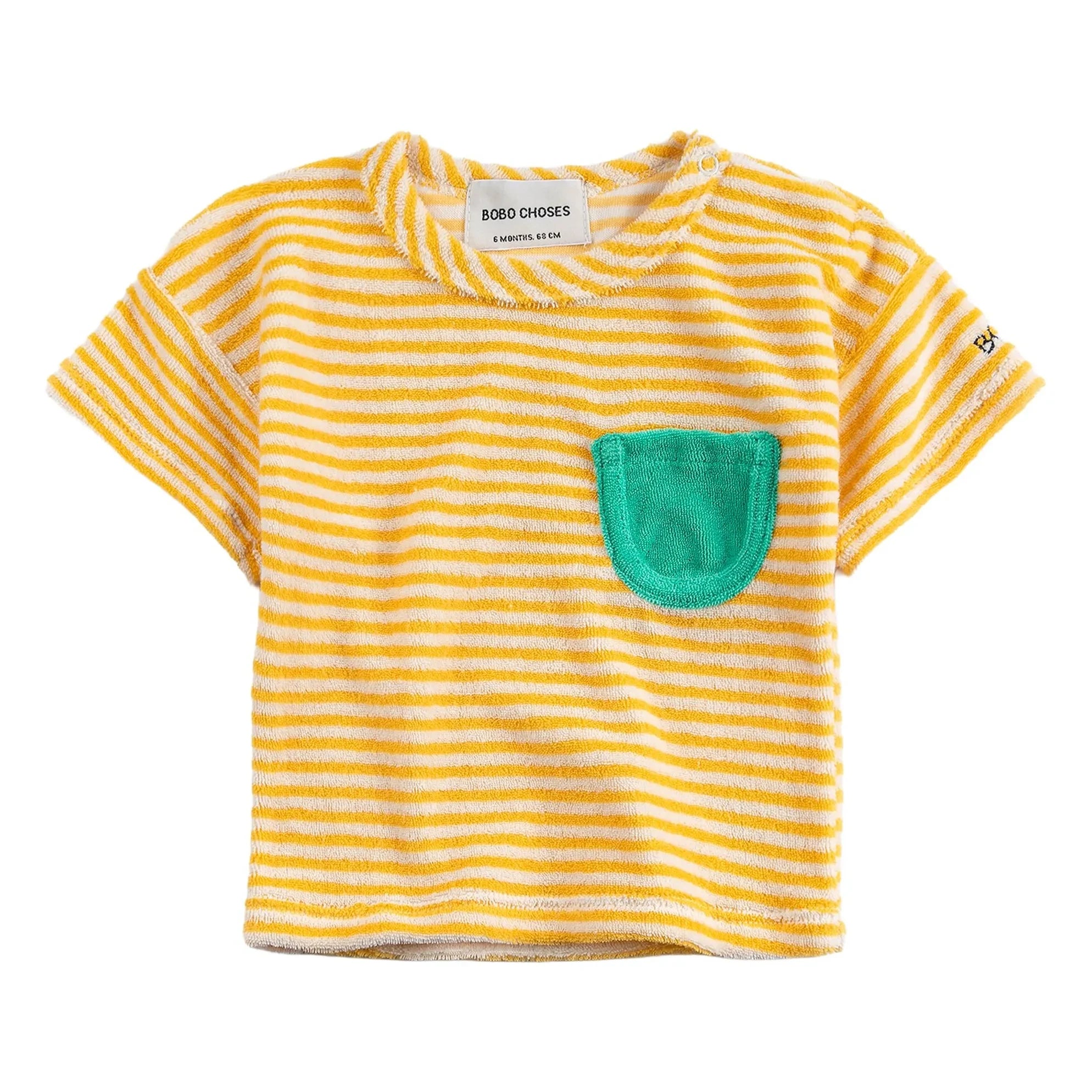 Bobo Choses - Gestreiftes T-Shirt aus Bio-Baumwolle | Gelb