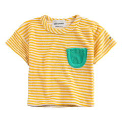 Bobo Choses - Gestreiftes T-Shirt aus Bio-Baumwolle | Gelb