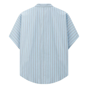 Pomandère - Gestreiftes Kurzarmhemd | Blau