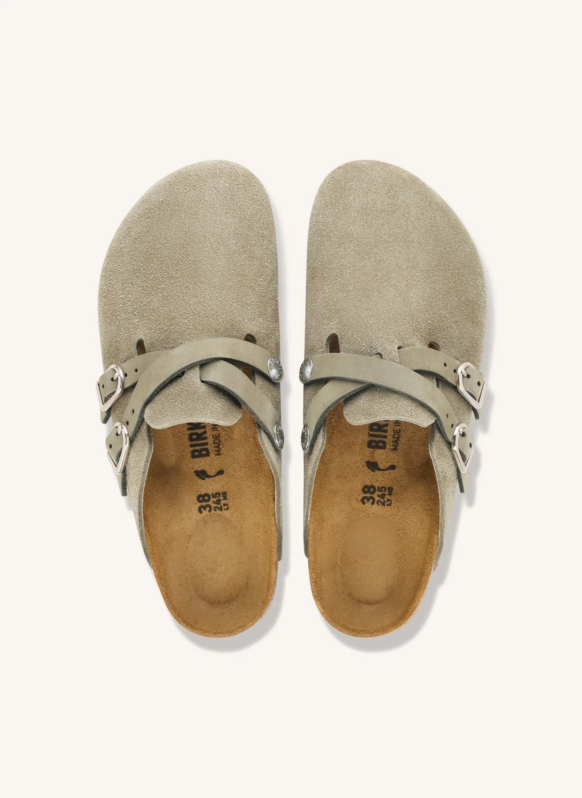 BIRKENSTOCK - Blair Wildleder-Pantoletten | Grau-Braun