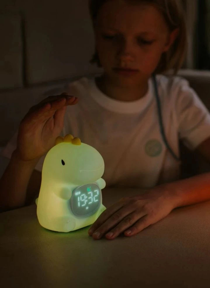 Mary's - Dino Alarm Uhr und Nachtlicht | Blau Grün