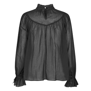 Lollys Laundry - Presley Baumwollbluse | Schwarz