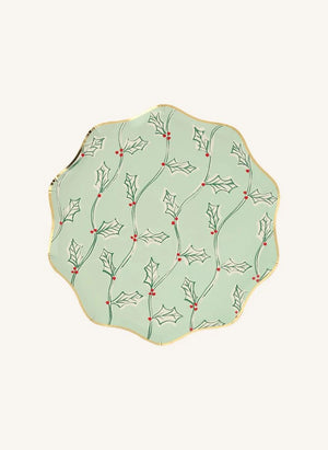 Meri Meri - Blockdruck Weihnachtsteller - 8er Set