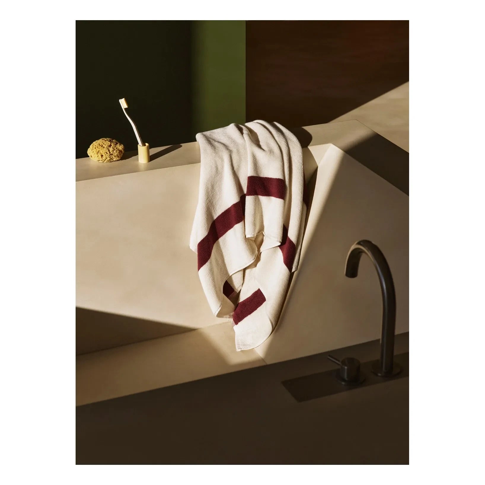 Hay - Çizgili Banyo Havlusu | Bordo