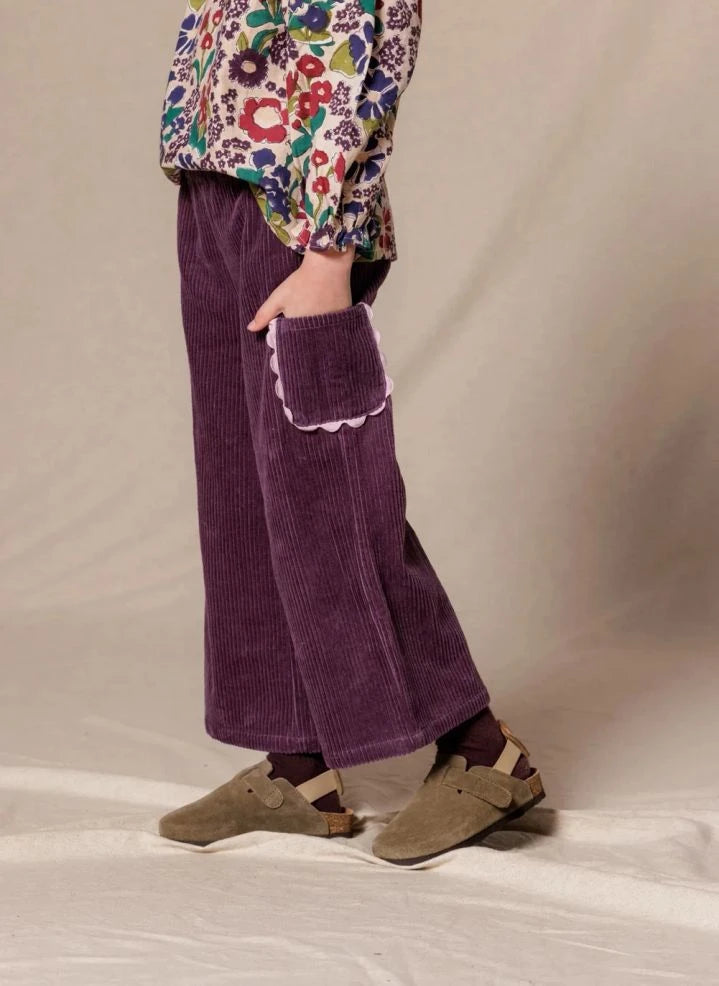 Apaches - Praktische gerippte Samthose | Blau