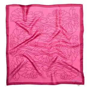 Becksöndergaard - Stencia Lale Seidenschal | Fluoreszierendes Pink