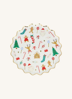 Meri Meri - Joli Noël kleine Teller - 8er Set