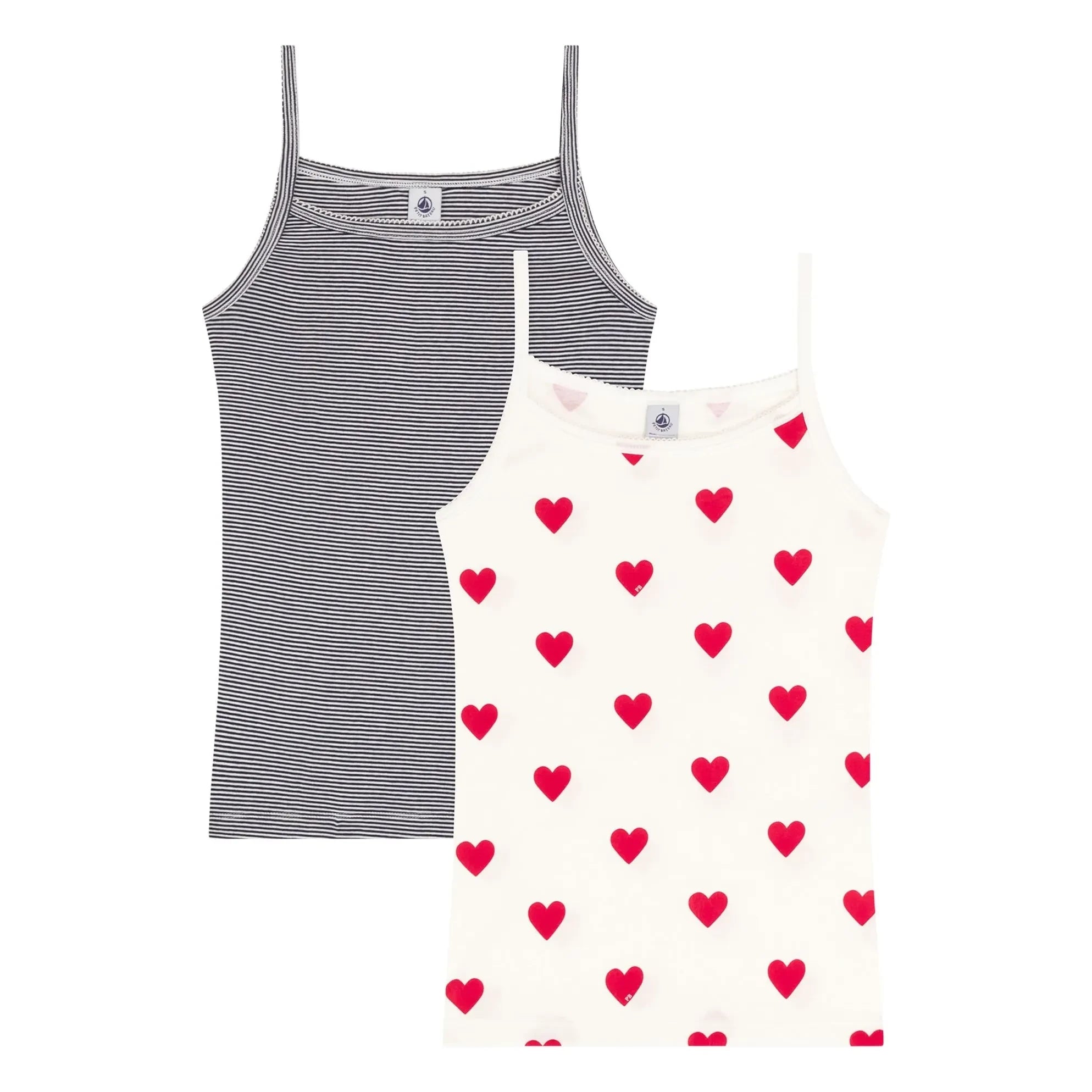 Petit Bateau – 2er Pack Trägertops – Damenkollektion | Weiß