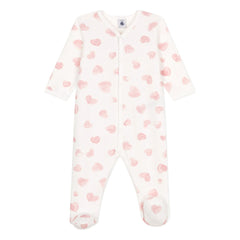 Petit Bateau - Pyjama Sleep Well Dicke Herzen Bio-Baumwolle | Rosa