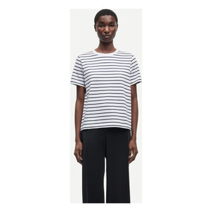 Samsoe Samsoe - Camino Gestreiftes Bio-Baumwoll-T-Shirt | Weiß