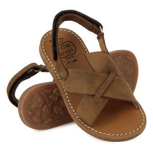 Pom d'Api - Beach-Stitch Kreuz-Sandalen | Braun