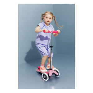 Micro - Mini LED Fosforlu Scooter | Pembe