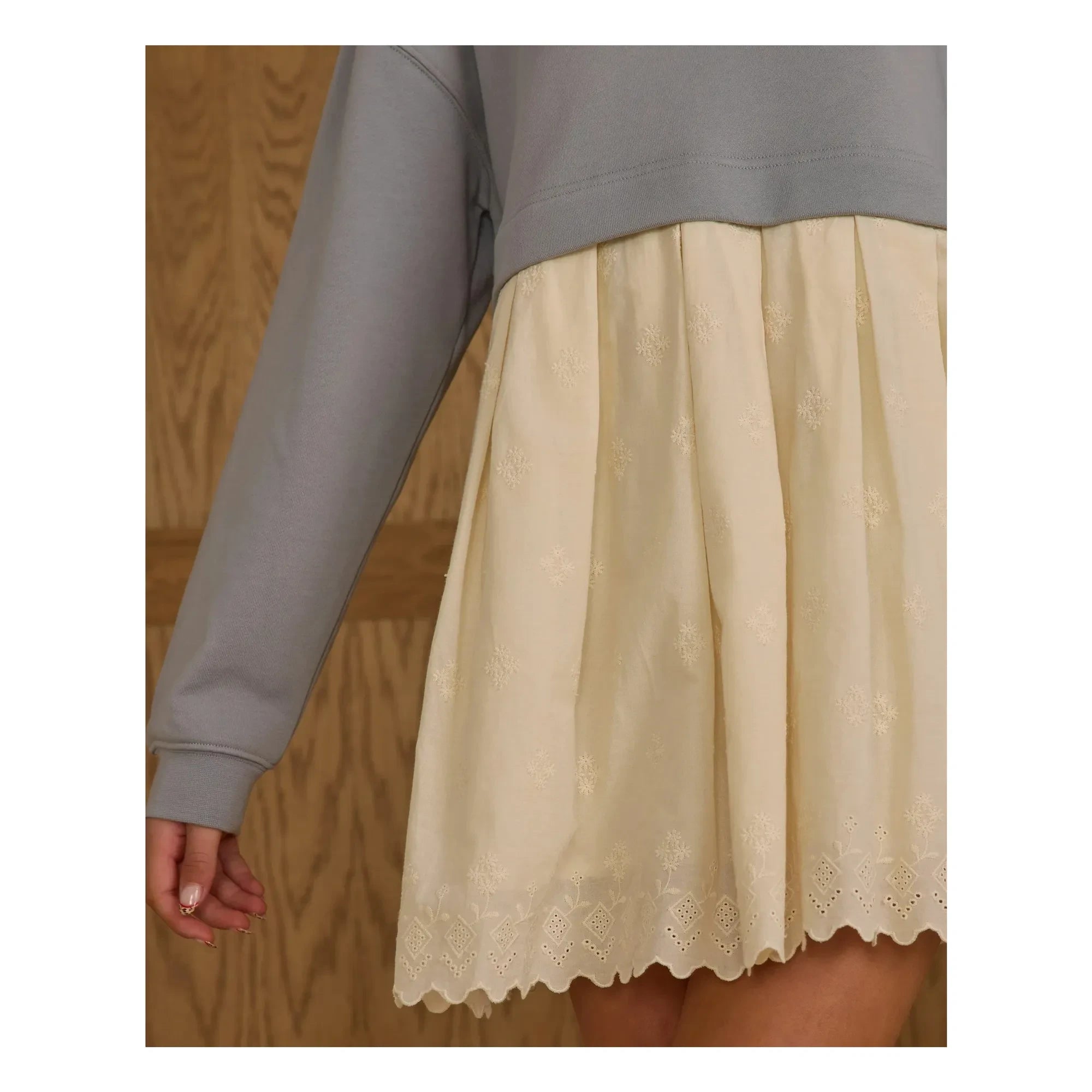 Rylee + Cru - Sweatkleid | Grau-Blau